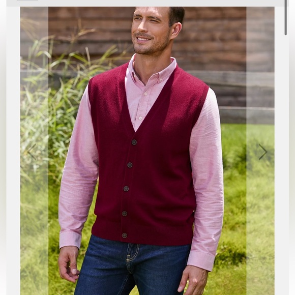 KALLSPIN NWT Cashmere Wool Blend Sweater Vest, Unisex - Picture 1 of 6